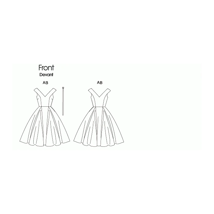 Vogue Sewing Pattern 1172 (AA) - Misses & Petite Dress & Belt 6-12 V1172 AA 6-12 - Image 4