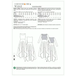 Vogue Sewing Pattern 1312 (B5) - Misses Dress 8-16 V1312 B5 8-16