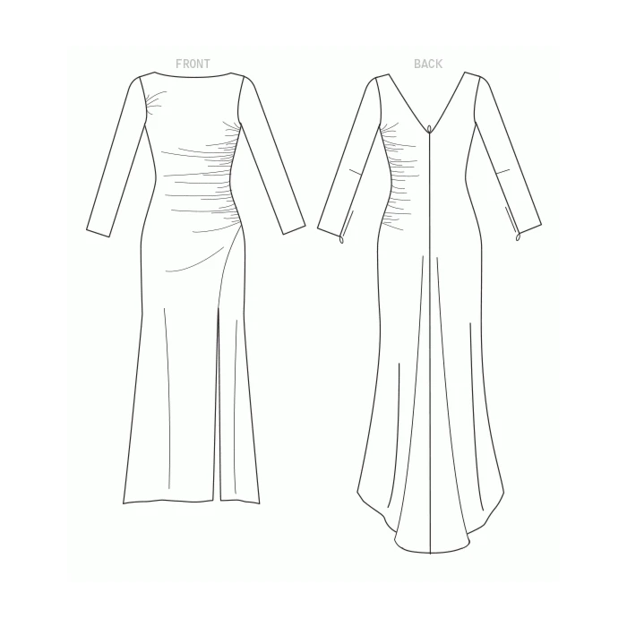 Vogue Sewing Pattern 1520 (A5) - Misses Long Sleeve Dress 6-14 V1520 6-14 - Image 6