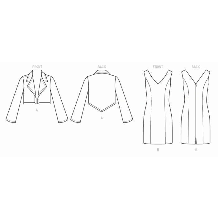 Vogue Sewing Pattern 1536 (E5) - Misses Jacket & Dress 14-22 V1536 14-22 - Image 8