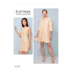 Vogue Sewing Pattern Misses' Jacket And V-Back Dress V1537E5 14-22