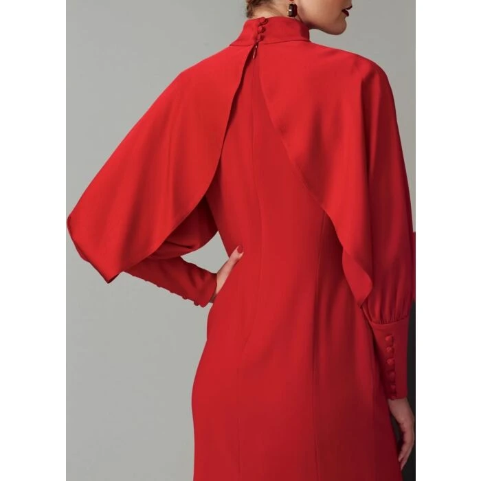 Vogue Sewing Pattern 1565 (E5) - Misses Dress With Full Sleeves 14-22 V1565 14-22 - Image 4