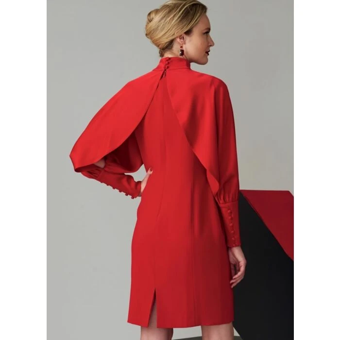 Vogue Sewing Pattern 1565 (E5) - Misses Dress With Full Sleeves 14-22 V1565 14-22 - Image 6