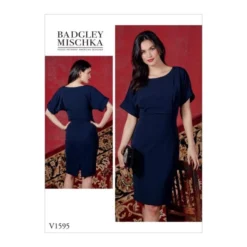 Vogue Sewing Pattern 1595 (A5) - Misses Dress 6-14 V1595 6-14