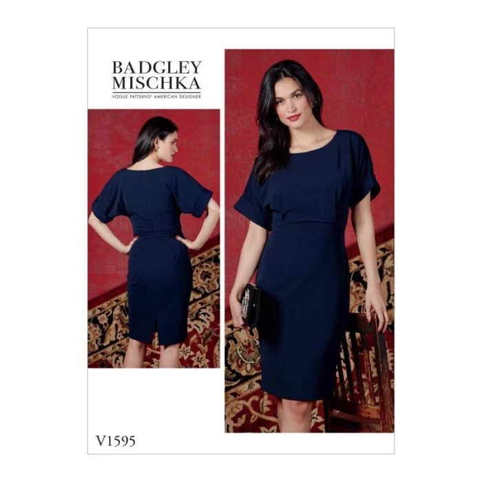 Vogue Sewing Pattern 1595 (A5) - Misses Dress 6-14 V1595 6-14