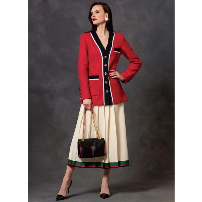 Vogue Sewing Pattern 1643 (A) - Misses Jacket Dress & Skirt 6-14 V1643A5 6-14 - Image 3
