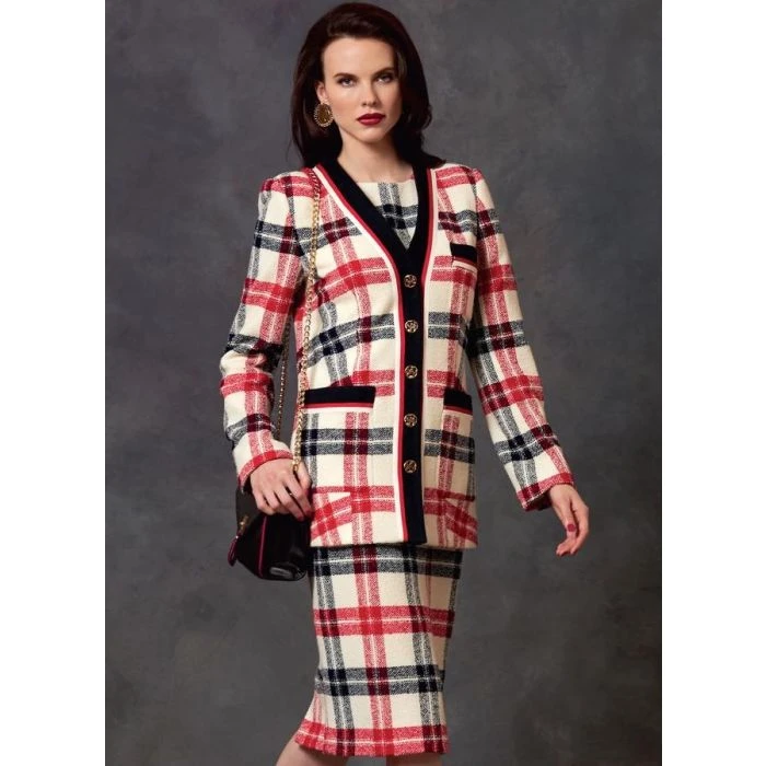 Vogue Sewing Pattern 1643 (A) - Misses Jacket Dress & Skirt 6-14 V1643A5 6-14 - Image 4