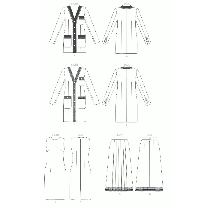 Vogue Sewing Pattern 1643 (A) - Misses Jacket Dress & Skirt 6-14 V1643A5 6-14 - Image 16