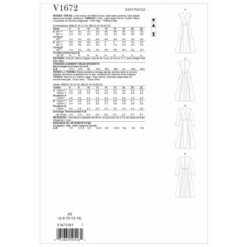 Vogue Sewing Pattern 1671 (E5) - Misses Dress V1671E5 14-22 V1671E5 14-22