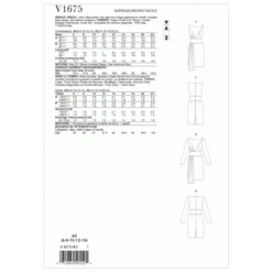 Vogue Sewing Pattern 1675 (A5) - Misses Evening Dress V1675A5 6-14 V1675A5 6-14