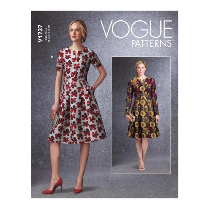 Vogue Sewing Pattern 1737 (E5) - Misses Dress V1737E5 14-22 V1737E5 14-22