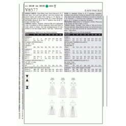 Vogue Sewing Pattern 8577 (FF) - Misses Dress 16-22 V8577 16-22