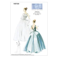 Vogue Sewing Pattern 8729 (EE) - Misses Dress & Underskirt 14-20 V8729 14-20