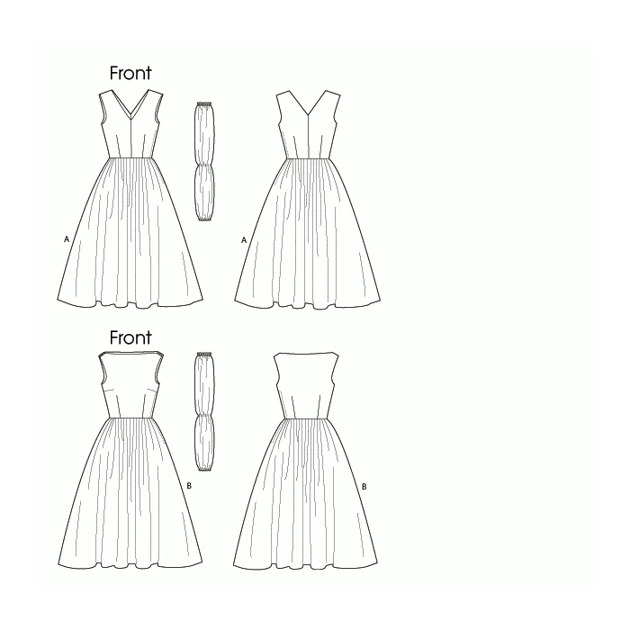 Vogue Sewing Pattern 8789 (E5) - Misses Dress & Cummerbund 14-22 V8789 14-22 - Image 2