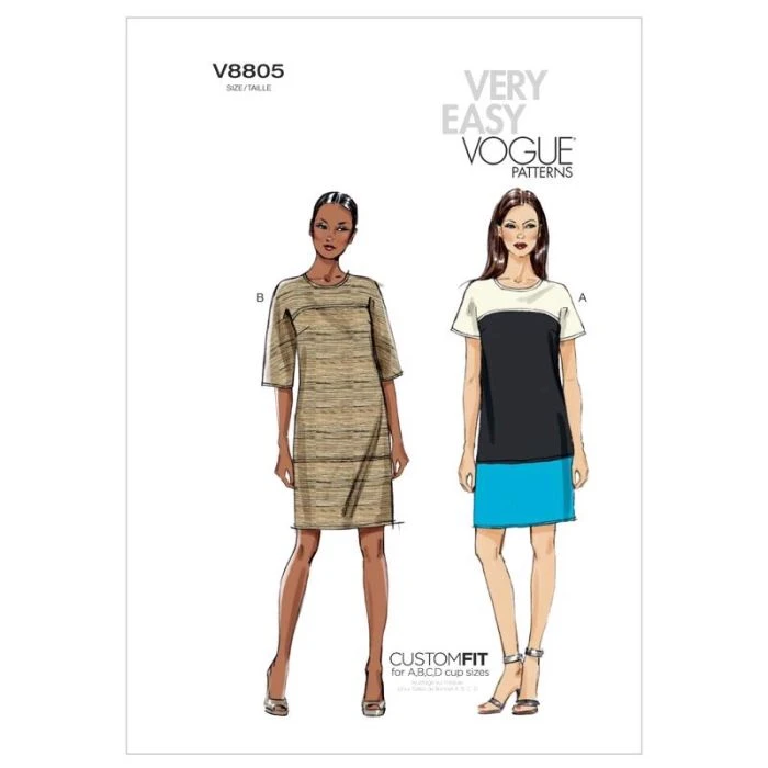 Vogue Sewing Pattern 8805 (F5) - Misses Dress 16-24 V8805 16-24 - Image 2