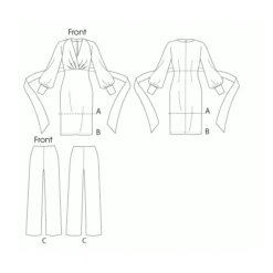 Vogue Sewing Pattern 8825 (B5) - Misses Tunic Dress & Pants 8-16 V8825 8-16