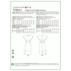 Vogue Sewing Pattern 9021 (E5) - Misses Dress 14-22 V9021 14-22
