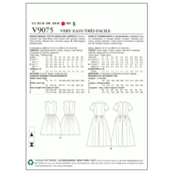 Vogue Sewing Pattern 9075 (E5) - Misses Dress & Jumpsuit V9075 14-22 V9075 14-22