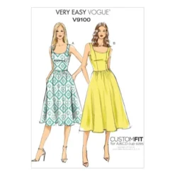 Vogue Sewing Pattern 9100 (A5) - Misses Dress V9100 6-14 V9100 6-14