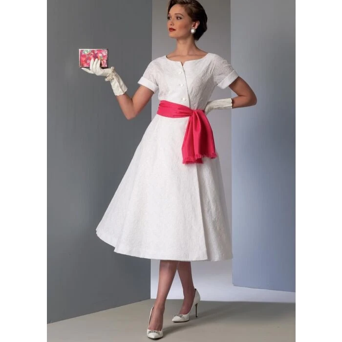 Vogue Sewing Pattern 9105 (A5) - Misses Dress & Sash V9105 6-14 V9105 6-14 - Image 4