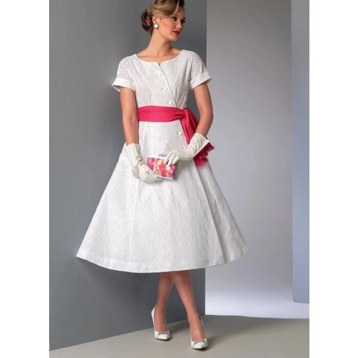 Vogue Sewing Pattern 9105 (A5) - Misses Dress & Sash V9105 6-14 V9105 6-14 - Image 5