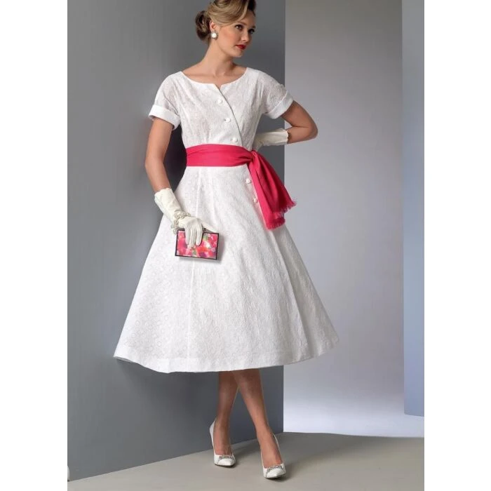 Vogue Sewing Pattern 9105 (A5) - Misses Dress & Sash V9105 6-14 V9105 6-14 - Image 6