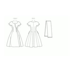 Vogue Sewing Pattern 9105 (A5) - Misses Dress & Sash V9105 6-14 V9105 6-14