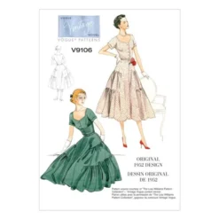 Vogue Sewing Pattern 9106 (A5) - Misses Dress & Belt V9106 6-14 V9106 6-14