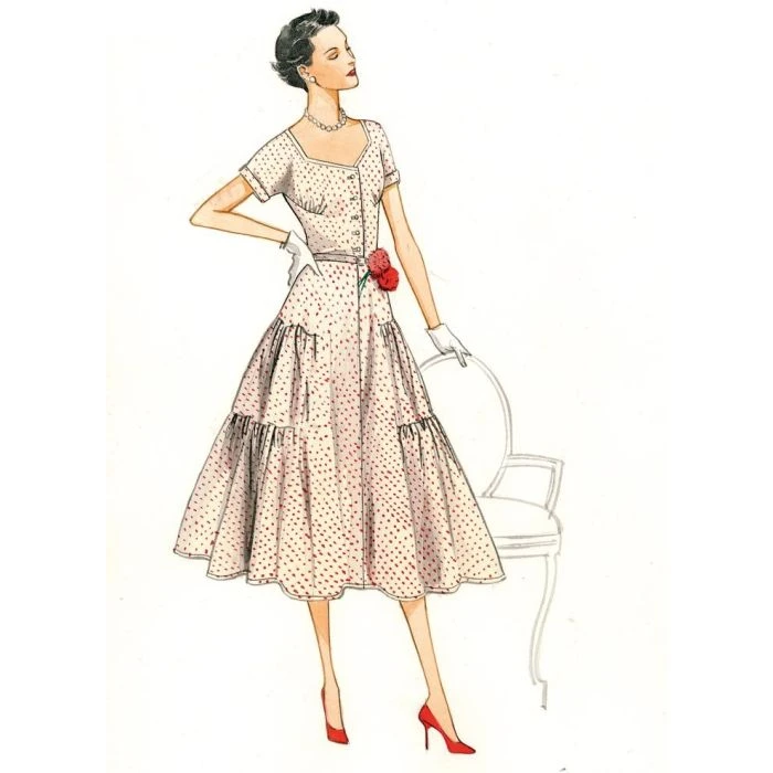 Vogue Sewing Pattern 9106 (A5) - Misses Dress & Belt V9106 6-14 V9106 6-14 - Image 8