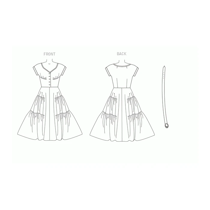 Vogue Sewing Pattern 9106 (A5) - Misses Dress & Belt V9106 6-14 V9106 6-14 - Image 10