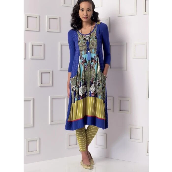 Vogue Sewing Pattern 9108 (Y) - Misses Top Dress & Leggings V9108 S-M V9108 S-M - Image 3