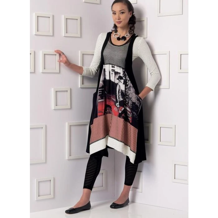 Vogue Sewing Pattern 9108 (Y) - Misses Top Dress & Leggings V9108 S-M V9108 S-M - Image 6