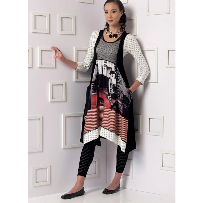 Vogue Sewing Pattern 9108 (ZZ) - Misses Top Dress & Leggings L-XXL V9108 L-XXL - Image 6