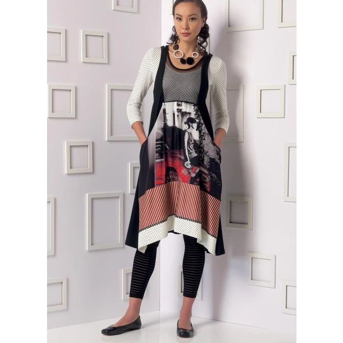 Vogue Sewing Pattern 9108 (ZZ) - Misses Top Dress & Leggings L-XXL V9108 L-XXL - Image 9