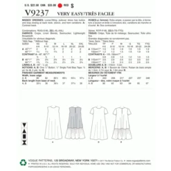 Vogue Sewing Pattern 9237 (Y) - Misses Dress S-M V9237 S-M