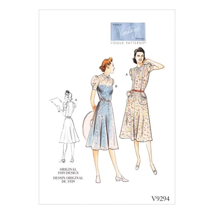 Vogue Sewing Pattern 9294 (A5) - Misses Dress 6-14 V9294 6-14