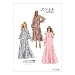 Vogue Sewing Pattern 9296 (E5) - Misses Dress 14-22 V9296 14-22