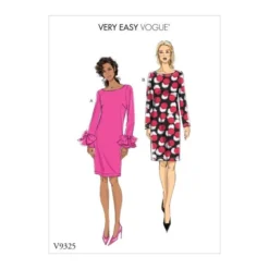 Vogue Sewing Pattern 9325 (E5) - Misses Dress 14-22 V9325 14-22