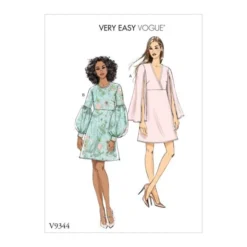 Vogue Sewing Pattern 9344 (A5) - Misses Dress 6-14 V9344 6-14