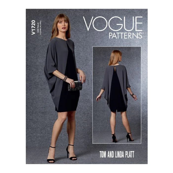 Vogue Sewing Pattern 1720 (A) - Misses Dress S-XXL V1720A S-XXL - Image 2