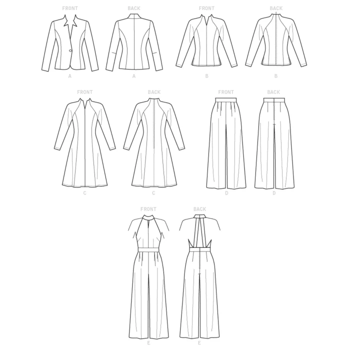 Vogue Sewing Pattern 1741 (A5) - Misses Jacket Top Dress & Pants 6-14 V1741A5 6-14 - Image 9
