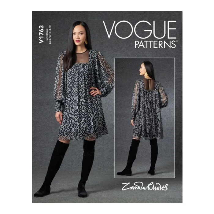 Vogue Sewing Pattern 1763 (F5) - Misses Special Occasion Dress 16-24 V1763F5 16-24 - Image 5