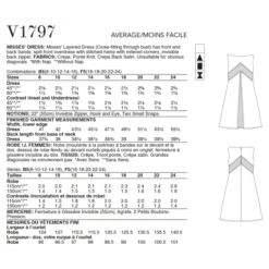 Vogue Sewing Pattern 1797 (B5) - Misses Dress V1797B5 8-16 V1797B5 8-16