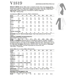 Vogue Sewing Pattern 1819 (F5) - Misses Dress 16-24 V1819F5 16-24