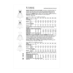 Vogue Sewing Pattern 1884 (A5) - Misses Dress 6-14