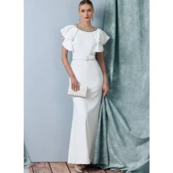 Vogue Sewing Pattern 1919 (F5) - Misses Dress With Belt 16-24