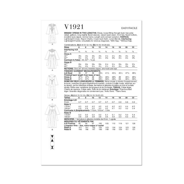 Vogue Sewing Pattern 1921 (A5) - Misses Dress 6-14 - Image 5