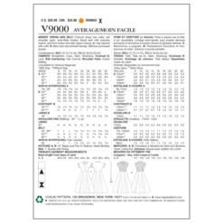 Vogue Sewing Pattern 9000 (F5) - Misses Vintage Dress 16-24 V9000 16-24